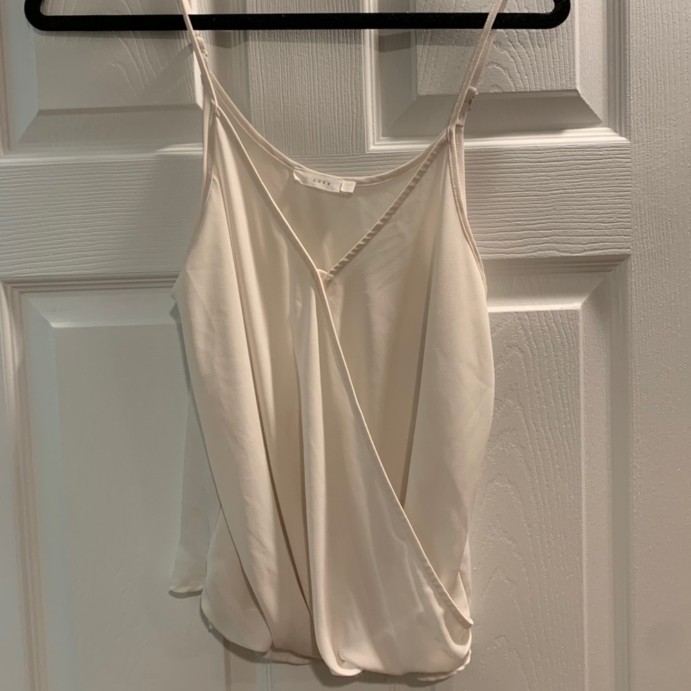 White cross tank top